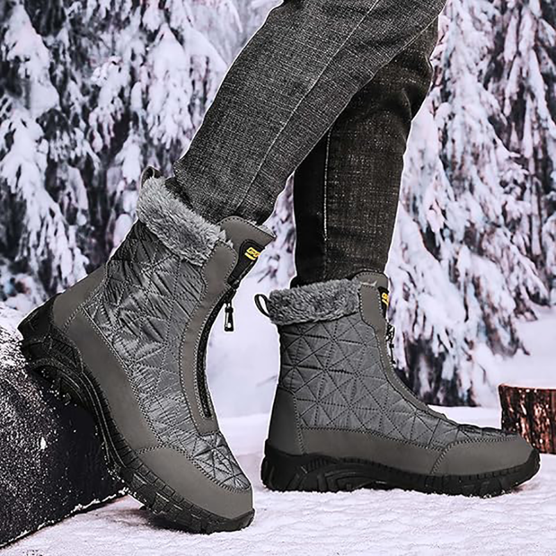 (Limited Time 70% Discount Event) Men's 2024 Winter New Wide Toe Ankle Support Orthopedic Arch Support Snow Boots Warm Waterproof Non-slip Anti-puncture Hiking Boots