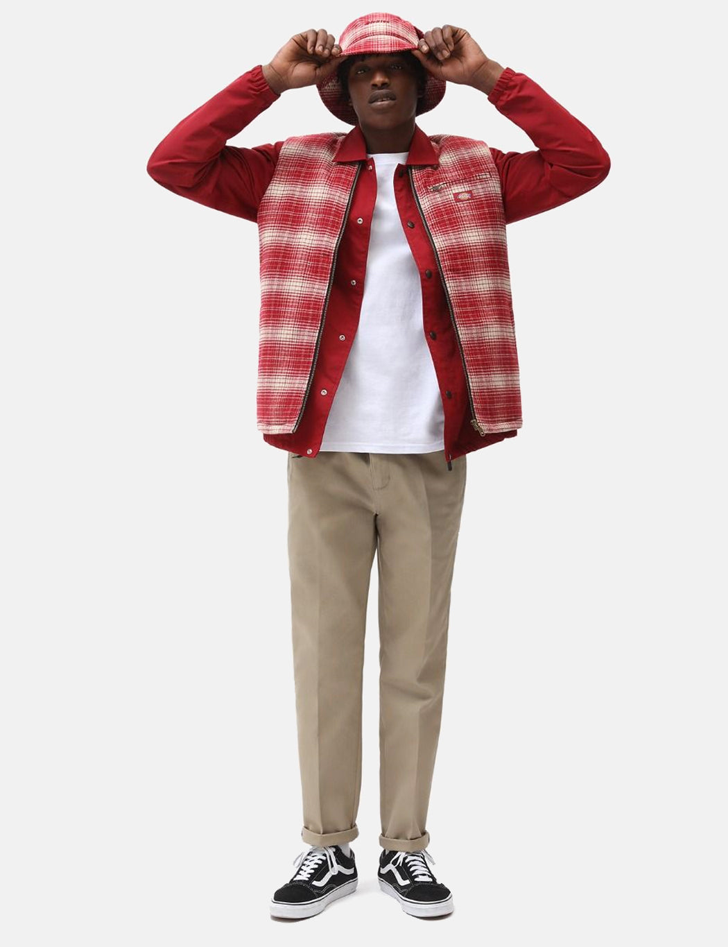 Pedro Bay Vest (Check) - Biking Red