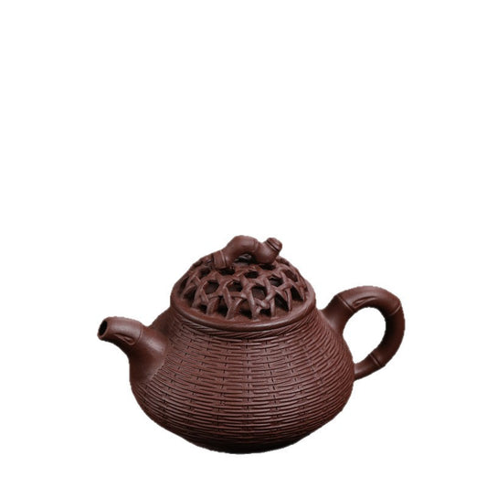 Hand-Woven Lattice Yixing Zisha Teapot (300cc / 10.1 oz)