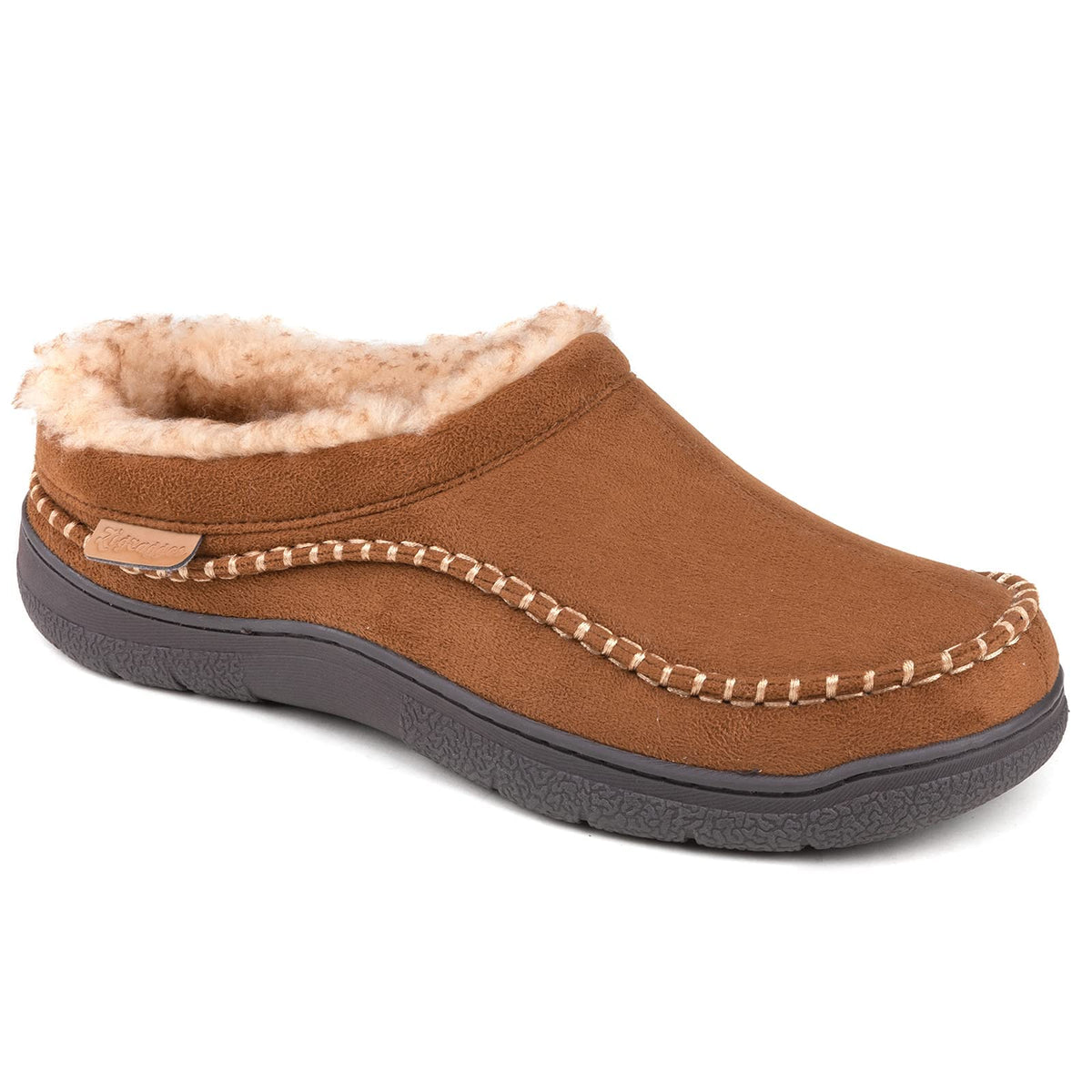 Hot Sale! Limited Stock!Men's Daily Non-Slip Warm Plush Wide Toe Slip-On Loafers Slippers