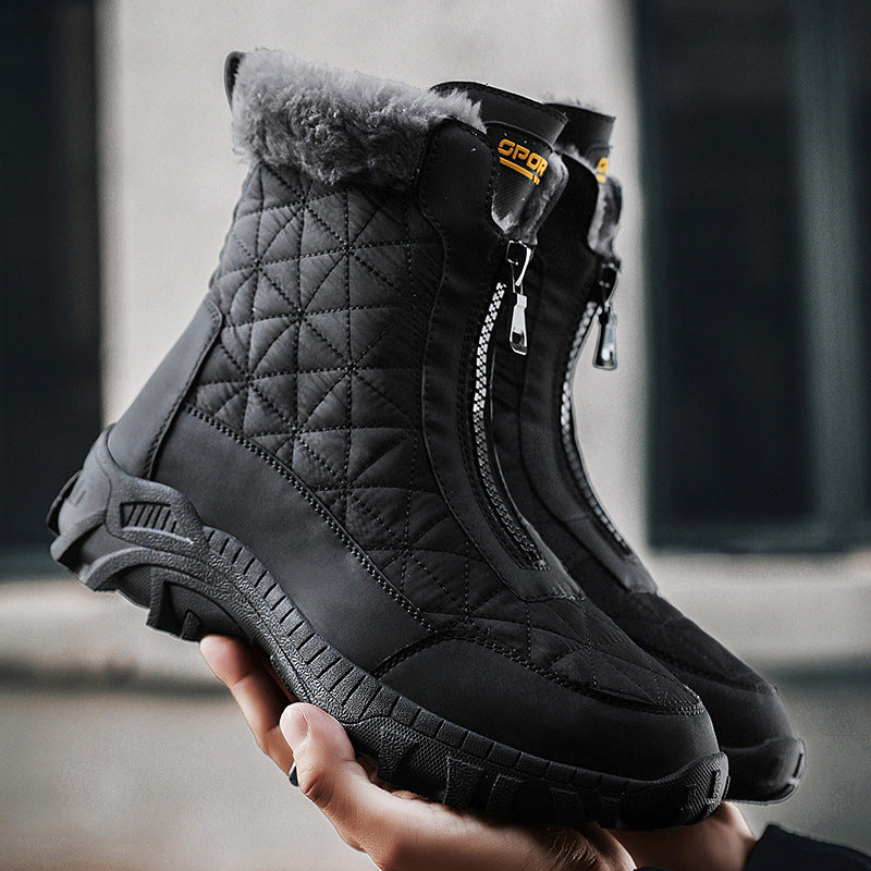 (Limited Time 70% Discount Event) Men's 2024 Winter New Wide Toe Ankle Support Orthopedic Arch Support Snow Boots Warm Waterproof Non-slip Anti-puncture Hiking Boots