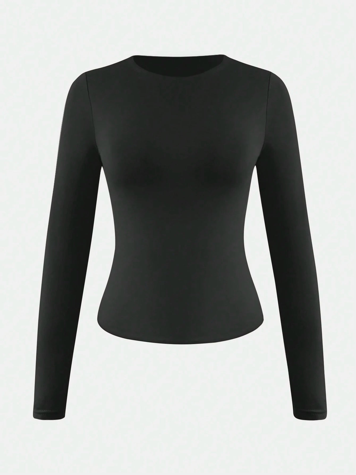 Women's Elastic Fitted White Top, Casual Nightclub Long Sleeve Bright Red T-Shirt, Autumn/Winter/Spring
