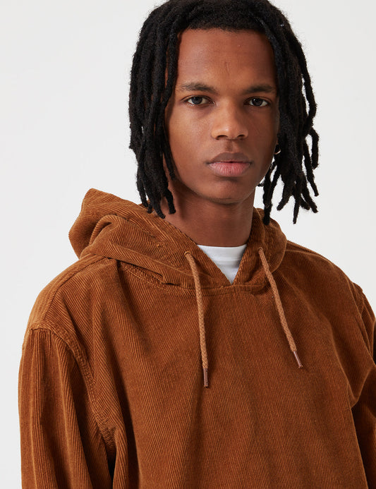 Amonate Hooded Sweatshirt (Cord) - Brown Duck