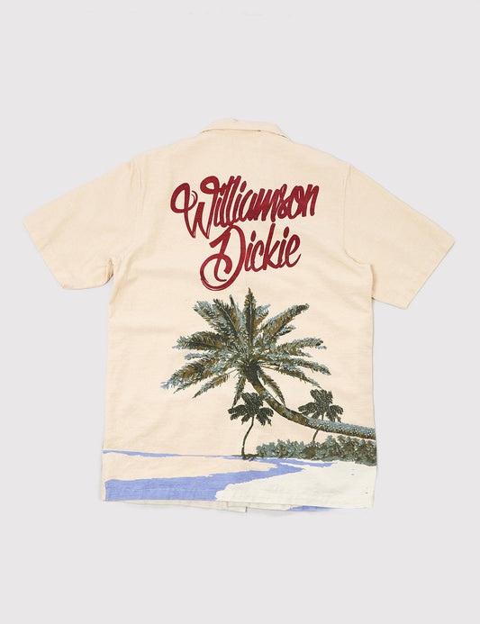 Hawaiian Gardens Short Sleeve Shirt - Ecru