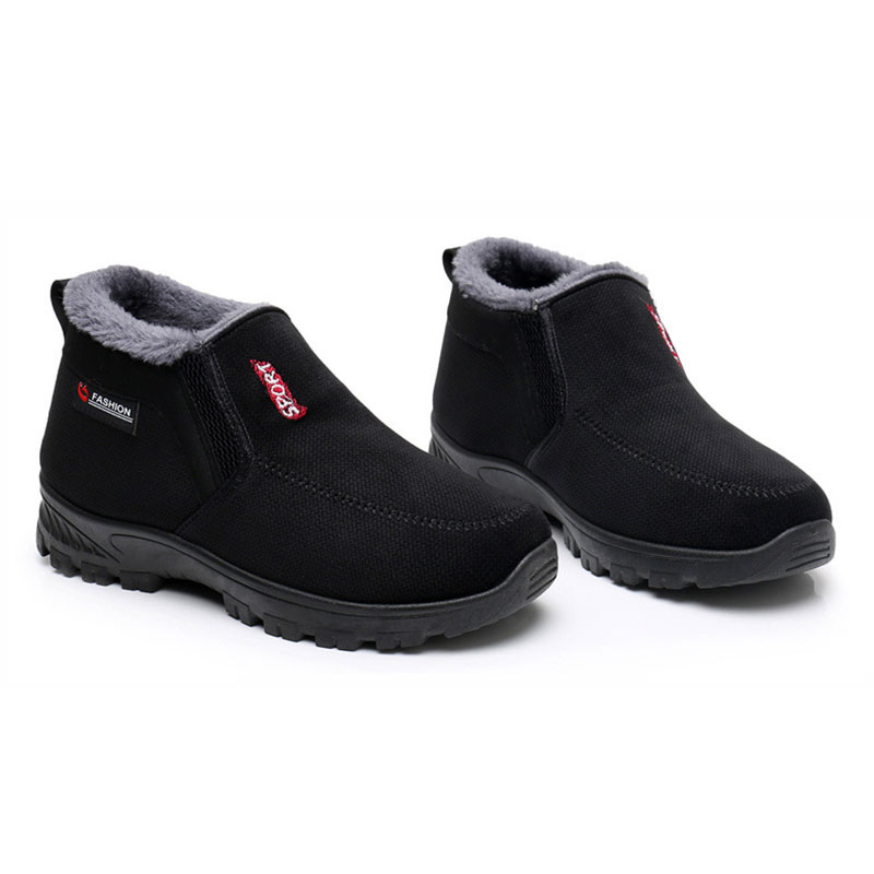 (CLEARANCE SALE 70% OFF)) Men's 2024 Winter New Waterproof And Non-Slip Slip-On Warm Cotton Shoes Correction Ankle Support Wide Toe Arch Support Sports Shoes