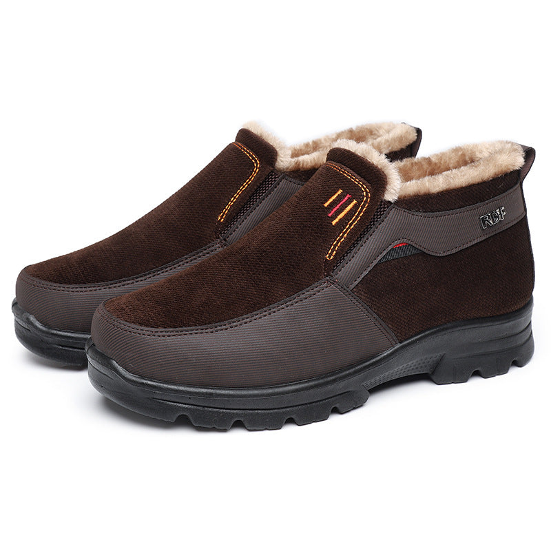 (Limited Time Discount 49% off) Men's Comfortable Lightweight Arch Support Winter Wool Shoes Waterproof Non-slip Warm Snow Shoes