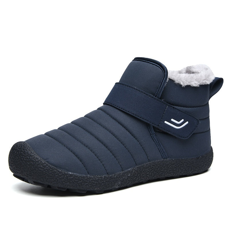 (Limited Time 49% Discount Event)  Men's Winter Warm Waterproof Non-slip Velcro Cotton Shoes Wide Toe Orthopedic Arch Support Slip-on Cotton Shoes