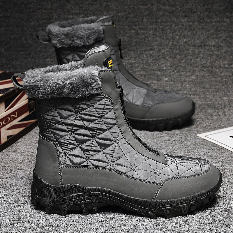 (Limited Time 70% Discount Event) Men's 2024 Winter New Wide Toe Ankle Support Orthopedic Arch Support Snow Boots Warm Waterproof Non-slip Anti-puncture Hiking Boots