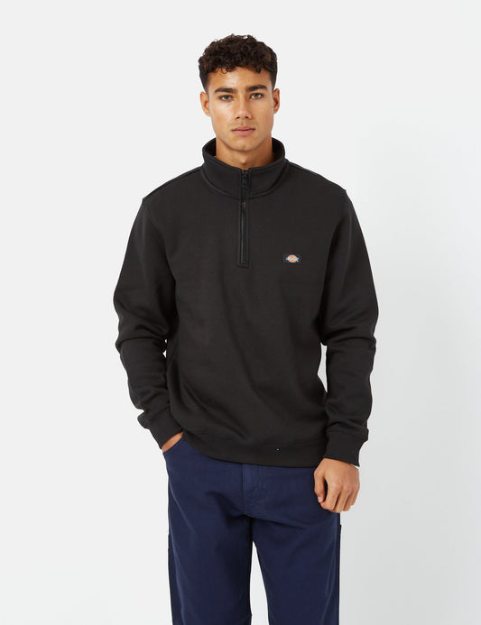Oakport Quarter Zip Sweatshirt - Black