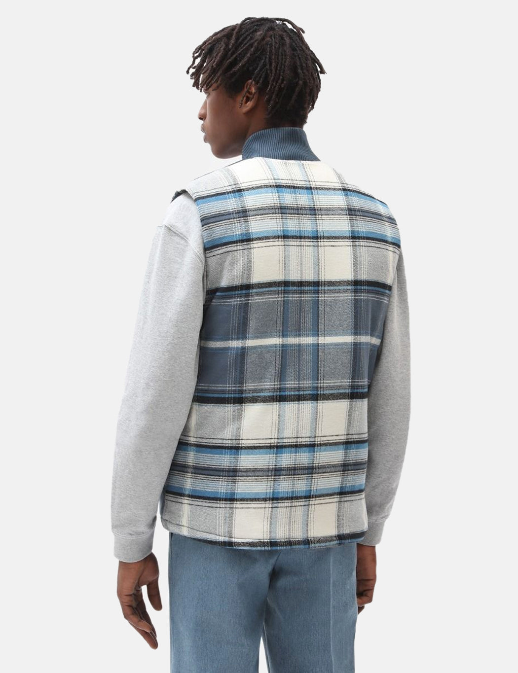 Pedro Bay Vest (Check) - Air Force Blue