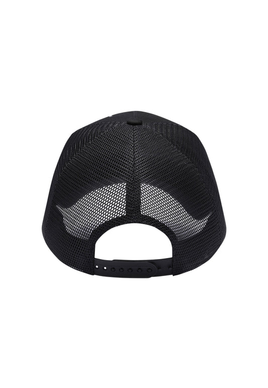 Unisex Love-Slowly Twill Front Mesh Trucker Cap - Black