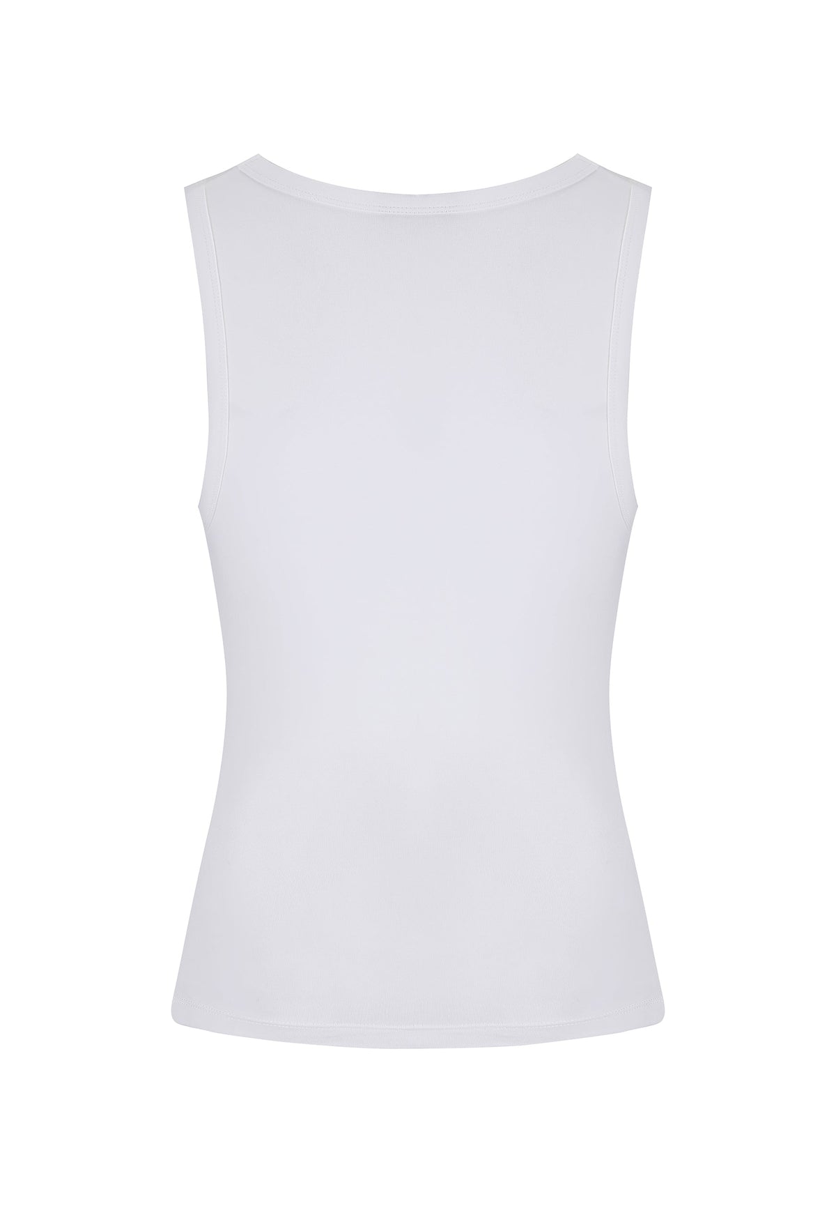 Womens New York City Diamante Cropped Vest - White