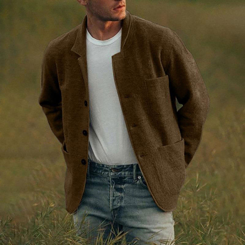 CLEARANCE SALE Men's Solid Color Fashion Jacket Coat Casual Jacket Coat