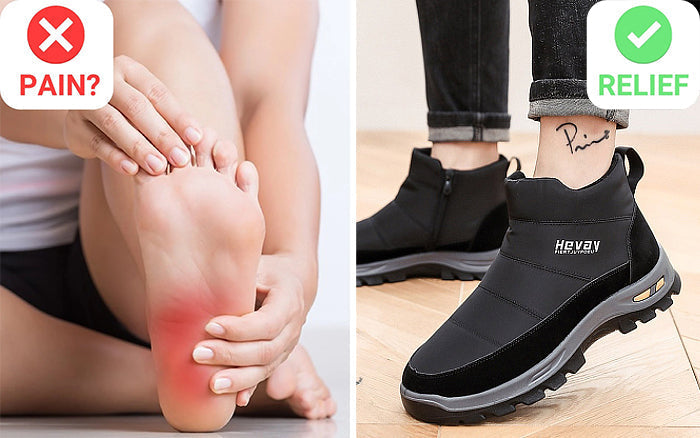 (Limited Time 49% Discount Event) Men's Orthopedic Arch Support Wide Toe Snow Boots Comfortable Waterproof Non-slip Warm Work Shoes