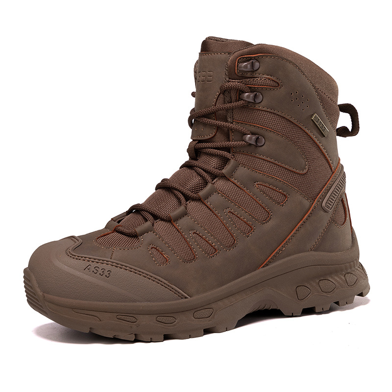 Men's Anti-Sprain Military Tactical Work Boots Waterproof Non-Slip Anti-Puncture Hiking Boots