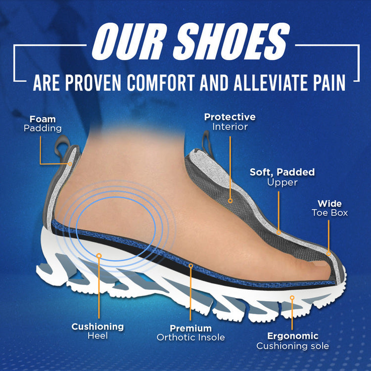 (Limited Time 49% Discount Event)  Men's Winter Warm Waterproof Non-slip Velcro Cotton Shoes Wide Toe Orthopedic Arch Support Slip-on Cotton Shoes