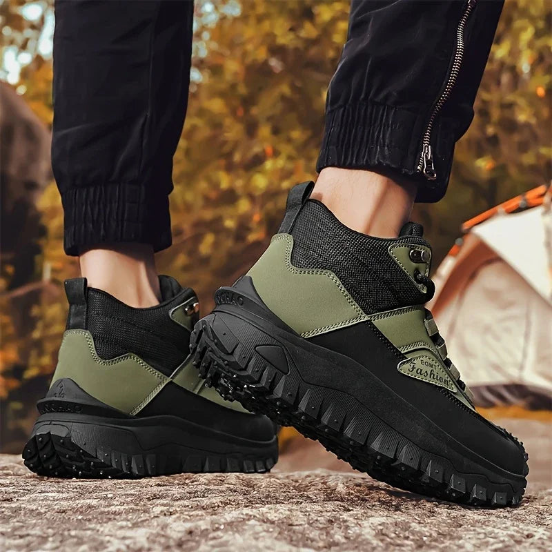 (⏰Limited Time Sale 70% OFF) Men’s Work Hiking Boots – Waterproof, Non-Slip, Puncture and Smash Resistant, Wide Toe, Arch Support – Ideal for Daily Wear and Outdoor Adventures
